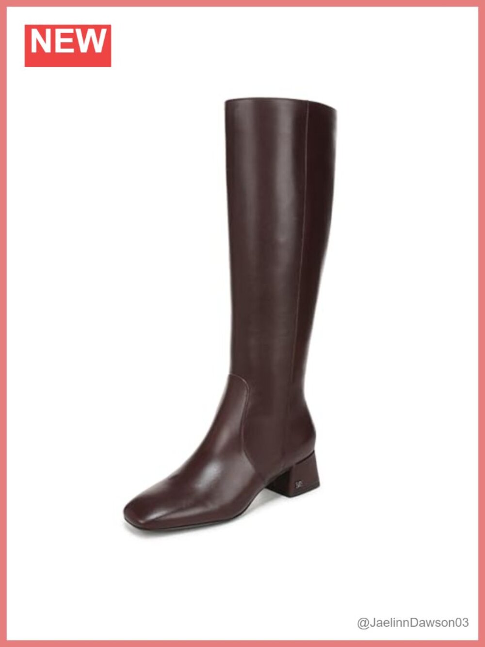 Knee High Leather Zip Boots